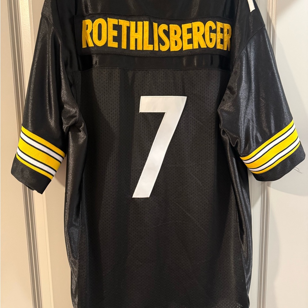 Ben Roethlisberger Black and Yellow Sports Jersey
